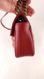 Gucci Marmont Red Leather Shoulder Bag - R0007