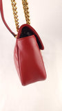 Gucci Marmont Red Leather Shoulder Bag - R0007