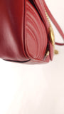 Gucci Marmont Red Leather Shoulder Bag - R0007