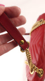 Gucci Marmont Red Leather Shoulder Bag - R0007