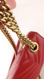 Gucci Marmont Red Leather Shoulder Bag - R0007
