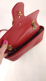 Gucci Marmont Red Leather Shoulder Bag - R0007