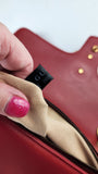 Gucci Marmont Red Leather Shoulder Bag - R0007