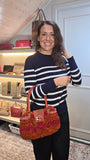 Salvatore Ferragamo Orange/Red Knit Hand Bag - 3769