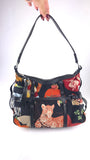 Salvatore Ferragamo Gancini Black Safari-Theme Nylon Shoulder Bag - 3817
