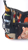 Salvatore Ferragamo Gancini Black Safari-Theme Nylon Shoulder Bag - 3817