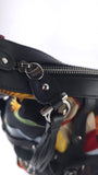 Salvatore Ferragamo Gancini Black Safari-Theme Nylon Shoulder Bag - 3817