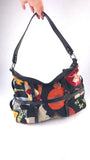 Salvatore Ferragamo Gancini Black Safari-Theme Nylon Shoulder Bag - 3817