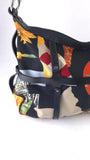 Salvatore Ferragamo Gancini Black Safari-Theme Nylon Shoulder Bag - 3817