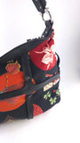 Salvatore Ferragamo Gancini Black Safari-Theme Nylon Shoulder Bag - 3817