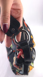 Salvatore Ferragamo Gancini Black Safari-Theme Nylon Shoulder Bag - 3817
