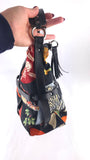 Salvatore Ferragamo Gancini Black Safari-Theme Nylon Shoulder Bag - 3817