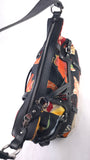 Salvatore Ferragamo Gancini Black Safari-Theme Nylon Shoulder Bag - 3817
