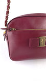 Salvatore Ferragamo Red Vala Leather Shoulder Bag - 3813