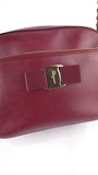 Salvatore Ferragamo Red Vala Leather Shoulder Bag - 3813