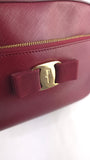 Salvatore Ferragamo Red Vala Leather Shoulder Bag - 3813