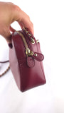 Salvatore Ferragamo Red Vala Leather Shoulder Bag - 3813
