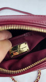 Salvatore Ferragamo Red Vala Leather Shoulder Bag - 3813