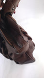 Salvatore Ferragamo Brown Leather Gancini Handbag - 3796