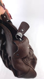 Salvatore Ferragamo Brown Leather Gancini Handbag - 3796