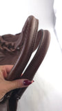 Salvatore Ferragamo Brown Leather Gancini Handbag - 3796