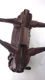Salvatore Ferragamo Brown Leather Gancini Handbag - 3796