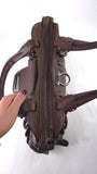 Salvatore Ferragamo Brown Leather Gancini Handbag - 3796