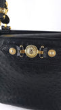 Versace Black Leather Sunburst Medusa Shoulder Bag - R0031