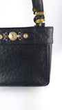 Versace Black Leather Sunburst Medusa Shoulder Bag - R0031