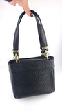Versace Black Leather Sunburst Medusa Shoulder Bag - R0031