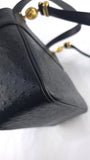 Versace Black Leather Sunburst Medusa Shoulder Bag - R0031