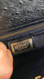 Versace Black Leather Sunburst Medusa Shoulder Bag - R0031