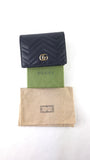 Gucci Black Leather Marmont Card Case Wallet - R0030