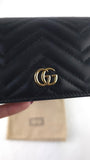 Gucci Black Leather Marmont Card Case Wallet - R0030