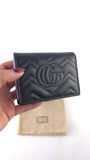 Gucci Black Leather Marmont Card Case Wallet - R0030
