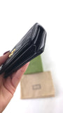 Gucci Black Leather Marmont Card Case Wallet - R0030