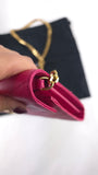 YSL Pink Caviar Leather Chevron Envelope WOC - R0013