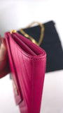 YSL Pink Caviar Leather Chevron Envelope WOC - R0013