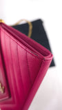 YSL Pink Caviar Leather Chevron Envelope WOC - R0013