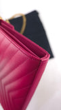 YSL Pink Caviar Leather Chevron Envelope WOC - R0013