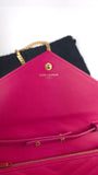 YSL Pink Caviar Leather Chevron Envelope WOC - R0013