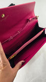 YSL Pink Caviar Leather Chevron Envelope WOC - R0013