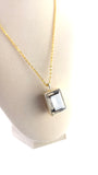 Swarovski Champagne Gold Color 2-sided Pendant Necklace - 2402