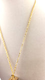 Swarovski Champagne Gold Color 2-sided Pendant Necklace - 2402