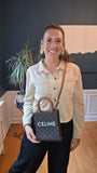 Celine Brown Macadam Top Handle 2way Handbag - R0037