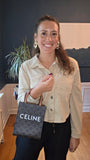 Celine Brown Macadam Top Handle 2way Handbag - R0037