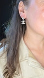 Chanel CC Gold Tone Rhinestone Pierced Earrings - 3812