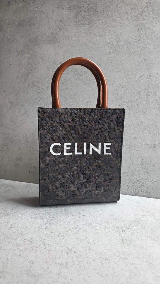 Celine Brown Macadam Top Handle 2way Handbag - R0037