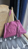 Gucci Purple Leather Soho Chain Shoulder Bag - R0008
