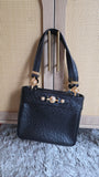 Versace Black Leather Sunburst Medusa Shoulder Bag - R0031